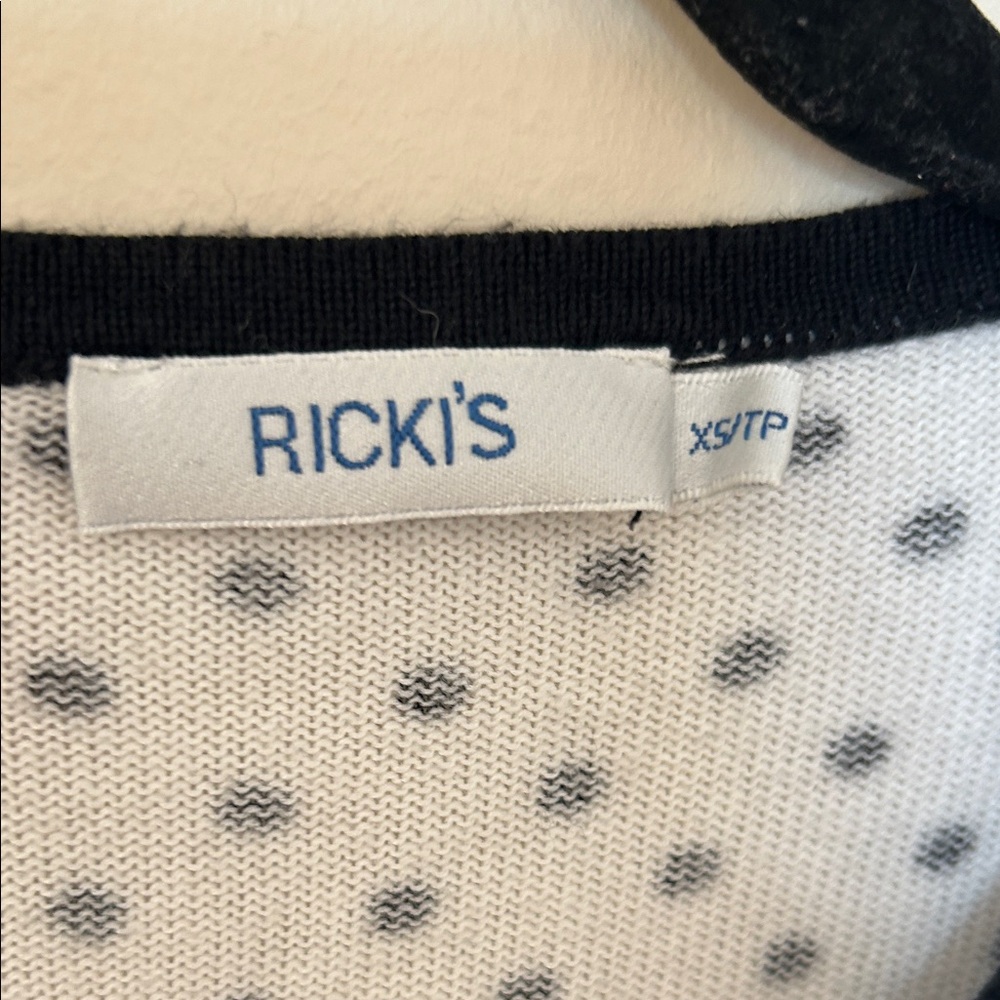 Ricki's Black and White Polka Dot Cardigan - Picture 2 of 5